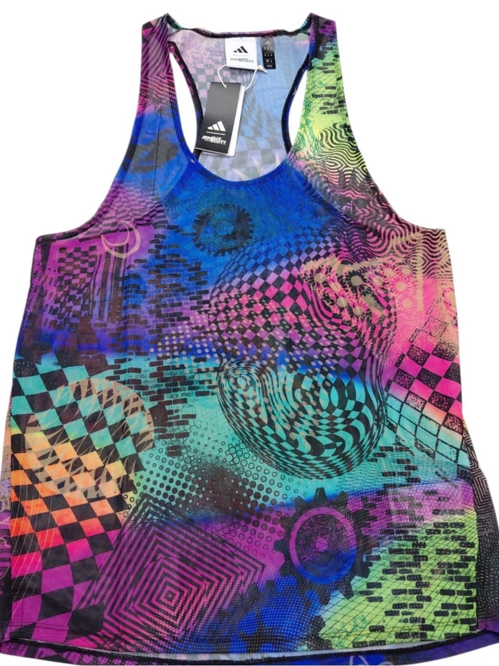 Adidas X Jeremy Scott Mesh Tank Top Psychedelic 90s Maximalist JL7624 Men Medium